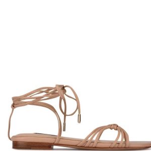 Nine West Minus Ankle Wrap Planos Rosas | 6340-RADSC