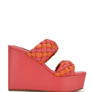 Nine West Nessie Plataforma Chanclas Coral Multicolor | 5429-STDMI