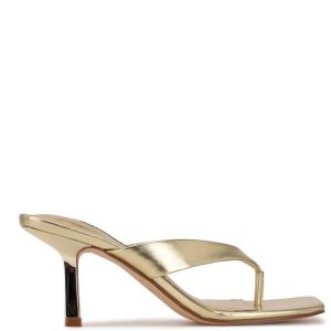 Nine West Nest Tacón Tanga Sandals | 3817-UPVEK