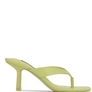 Nine West Nest Tacón Tanga Sandals Verde Claro | 5047-BXESA