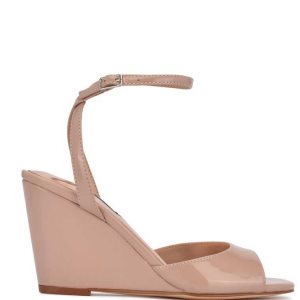 Nine West Nevr Ankle Correa Wedge Beige | 4872-NWLMU