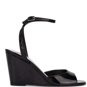 Nine West Nevr Ankle Correa Wedge Negras | 0819-UFBSM