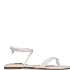 Nine West News Ankle Wrap Planos Blancas | 3817-LBDAF