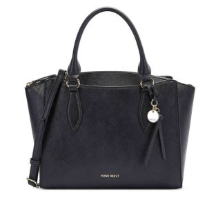 Nine West Paisley Jet Set Satchel Negras | 1645-JKWIV