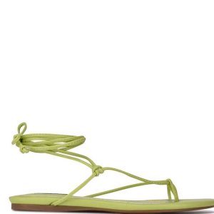 Nine West Pansie Ankle Wrap Planos Verde Claro | 3541-QIXJN