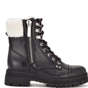 Nine West Pike Combat Lug Sole Negras | 6905-SXLCO