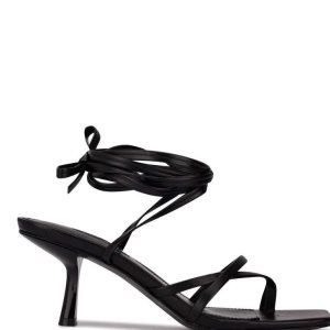 Nine West Pina Ankle Wrap Sandals Negras | 3061-BFQIV