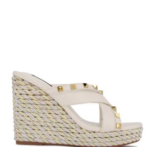 Nine West Pipa Alpargata Wedge Blancas | 1960-DGLFJ