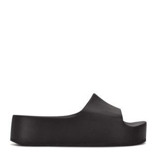 Nine West Pool Plataforma Chanclas Negras | 3908-GAKUW