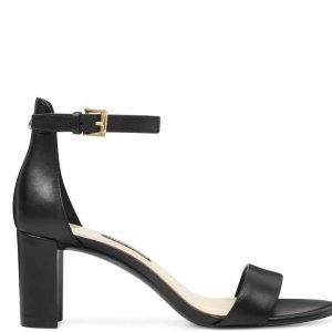 Nine West Pruce Ankle Correa Block Heel Negras | 6795-SCTHK