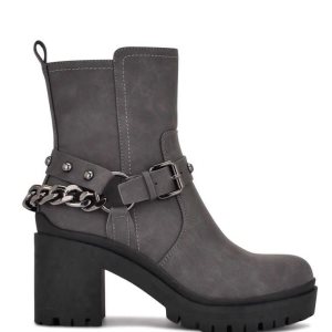 Nine West Quilip Tacón Gris Oscuro | 1642-VKGHF