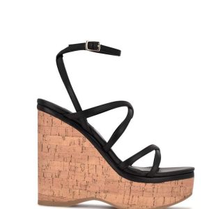 Nine West Rachal Wedge Negras | 5719-GDCYS