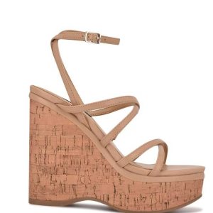 Nine West Rachal Wedge Rosas | 4320-WFJXY