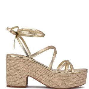 Nine West Riplee Ankle Wrap Plataforma | 0495-GALBK