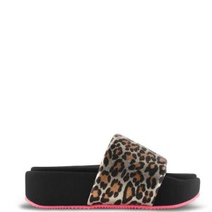 Nine West Rize Plataforma Chanclas Leopardo | 4092-UFMQN