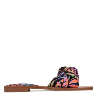 Nine West Rosey Chanclas Sandals Negras Multicolor | 7296-CPQNO