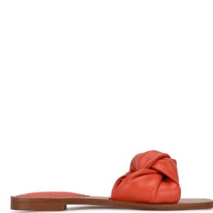 Nine West Rosey Planos Chanclas Naranjas | 2078-IMVEY