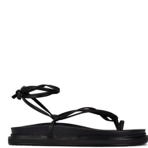 Nine West Sarest Ankle Wrap Sandals Negras | 3785-SDVNI