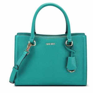 Nine West Shayden Jet Set Satchel Verde | 5916-URIWA