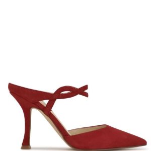 Nine West Sing Mules Rojas | 3802-DEGTF