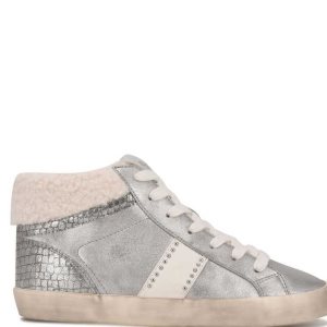 Nine West Stunnah High Top Plateadas Creme | 1496-TWCQK