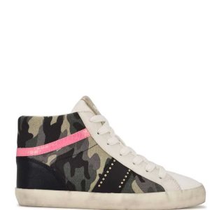 Nine West Stunnah High Top Sneakers Verde Camuflaje | 3860-TXCJM