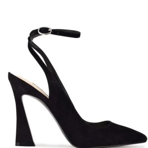 Nine West Tabita Ankle Correa Vestido Pumps Negras | 0834-ZWYIE