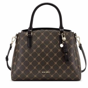 Nine West Tansy Jet Set Satchel Marrones | 1586-LRPAU