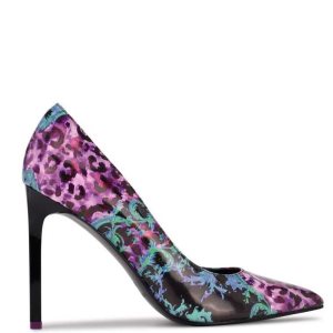 Nine West Tatiana Pointy Puntera Pumps Moradas Multicolor | 4571-BOJMW