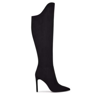 Nine West Teleena Anchos Calf Tacón Negras | 6750-XVHAY