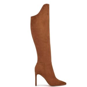 Nine West Teleena Boots Marrones | 1864-UDLVH