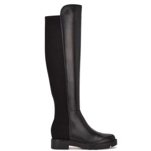 Nine West Tread Over The Knee Lug Sole Negras | 3480-GCHOT