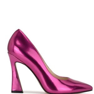 Nine West Trendz Pointy Puntera Pumps Rosas Metal | 5320-OIQJW