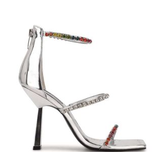 Nine West Vavoom Rhinestone Tiras Vestido Sandals Plateadas Multicolor | 6893-BNQLW