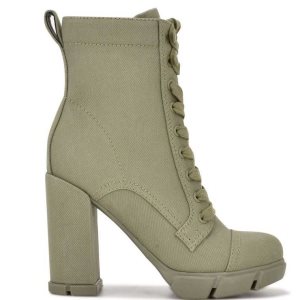 Nine West Vega Booties Verde Oliva | 0217-NBVRQ