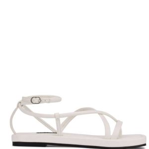 Nine West Waren Tiras Planos Blancas | 4102-QNLGV