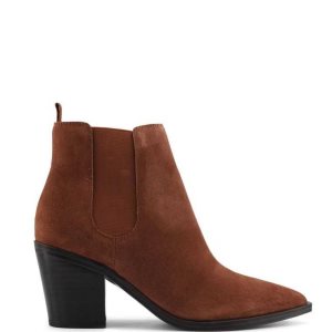 Nine West Wyllis Block Booties Marrones Oscuro | 1387-VIFOK