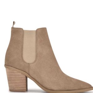 Nine West Wyllis Block Heel Beige Claro | 5360-SAHXU