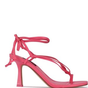 Nine West Yippie Ankle Wrap Tacón Rosas | 5247-IPVRO