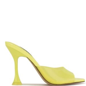 Nine West Zooza Tacón Chanclas Amarillo | 6932-MSJFD